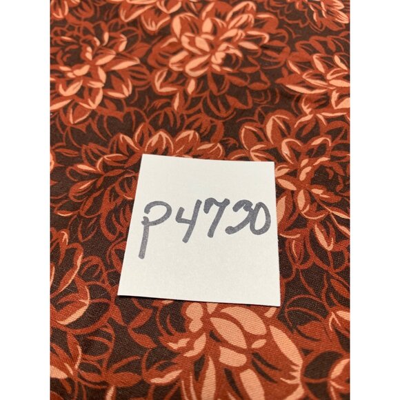 Vintage Floral Fabric 1/2 yard Burgundy Sewing Crafting Quilting Unique Retro Pa - Picture 6 of 6